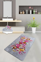 Mijölnir Alfombrilla de baño Antibacterias Multicolor 70 x 120 cm